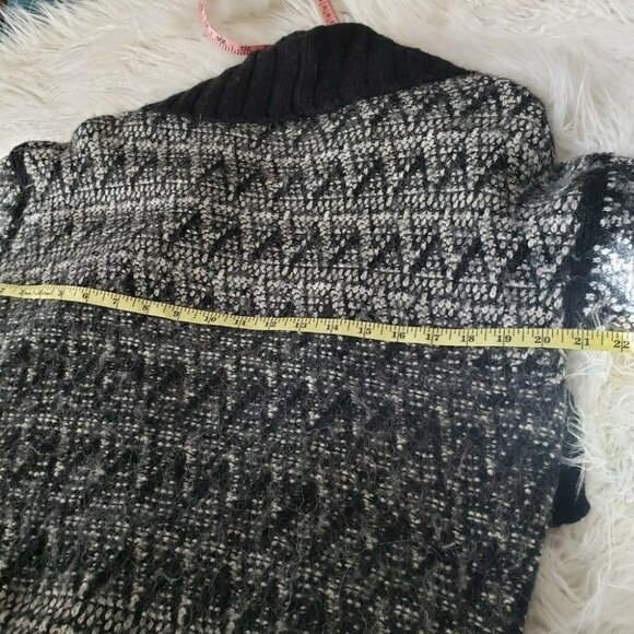 Cynthia Rowley M Alpaca Wool Knee Length Open Front Cardigan Sweater Oversized - Picture 6 of 12